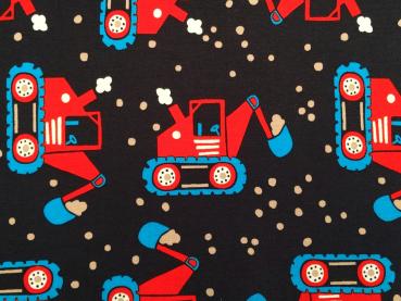 Preview: Baumwolljersey Maxi Bagger Nachtblau Big Dig